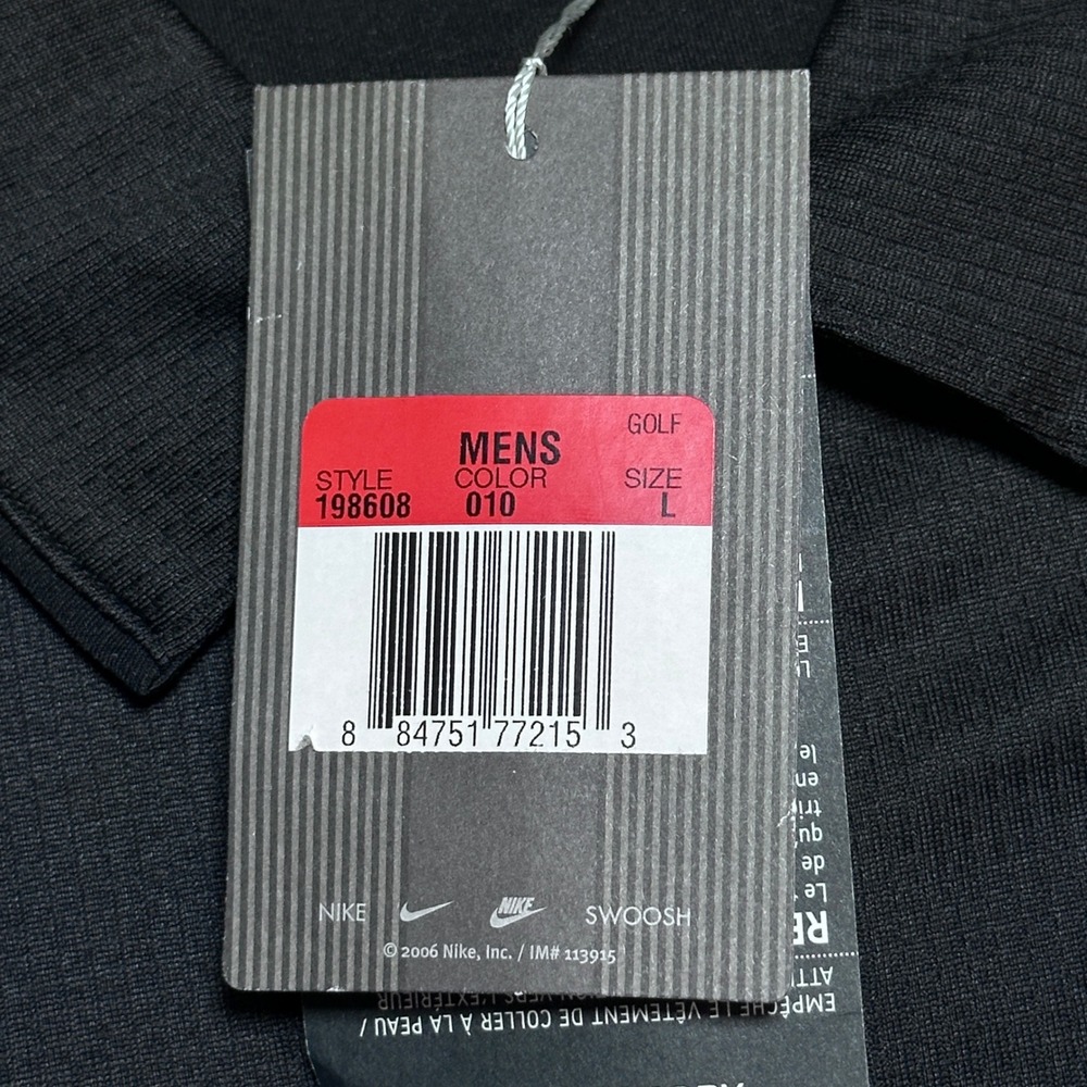 NEW Nike Golf Polo Mens Large Sphere Dry 2006 PGA Championship Medinah CC Black - Picture 5 of 10